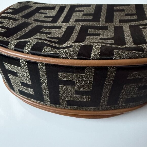 Vintage Zucca Print Saddle Bag | Monogram Logo 90s Style - Picture 3 of 13